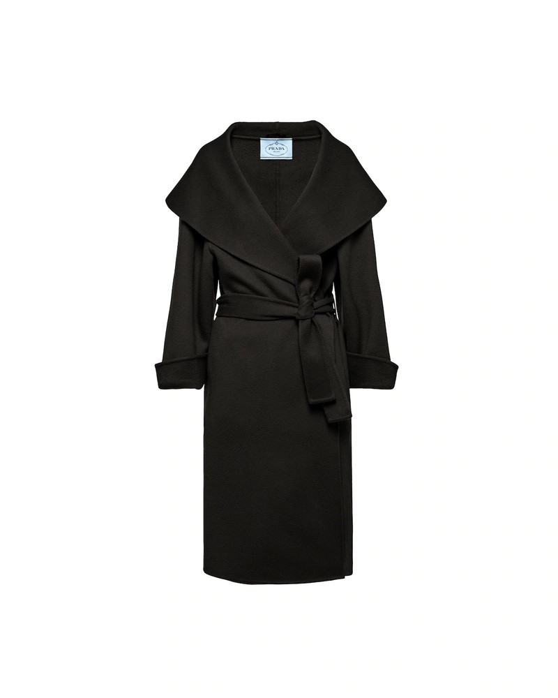 Single-breasted cashmere velour coat 1