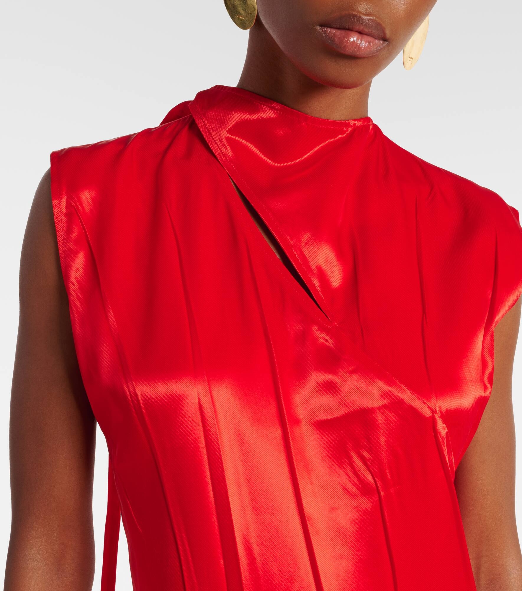 Satin midi dress - 4