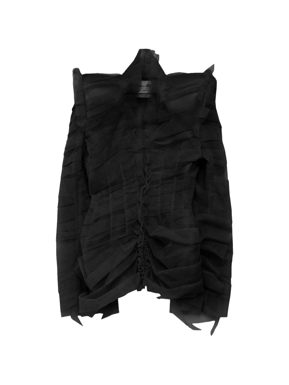 pleated asymmetrical jacket - 1