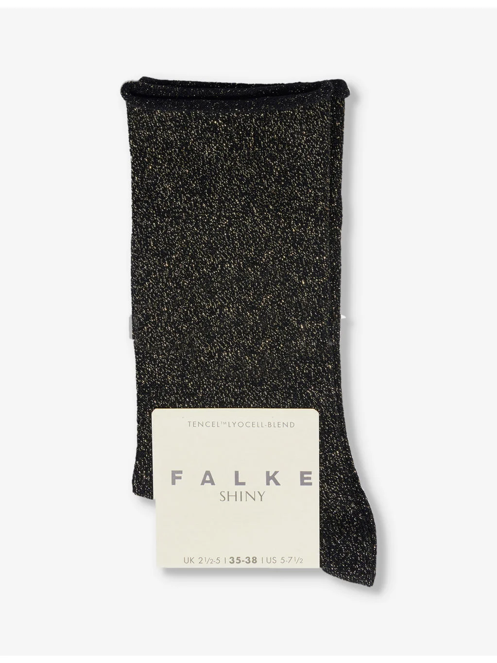 Shiny-finish mid-calf recycled polyamide-blend knitted socks - 1