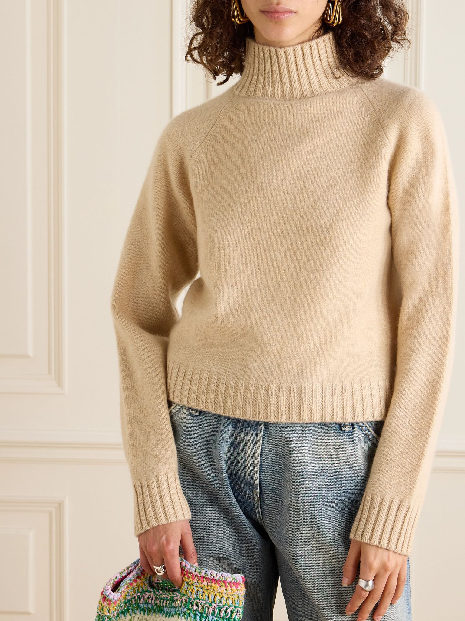 Cashmere turtleneck sweater Brown - 3