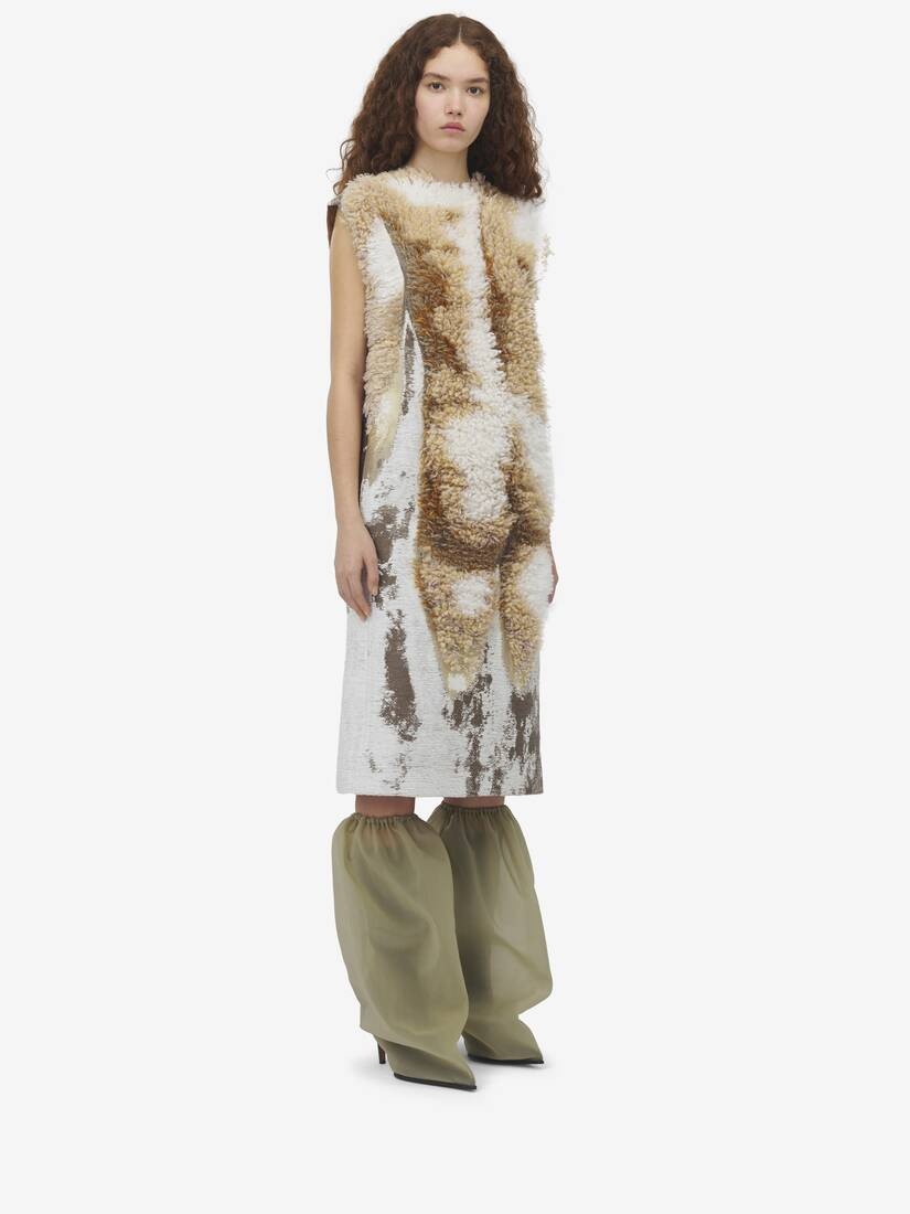 Sculpted Bum Jacquard Dress - 3