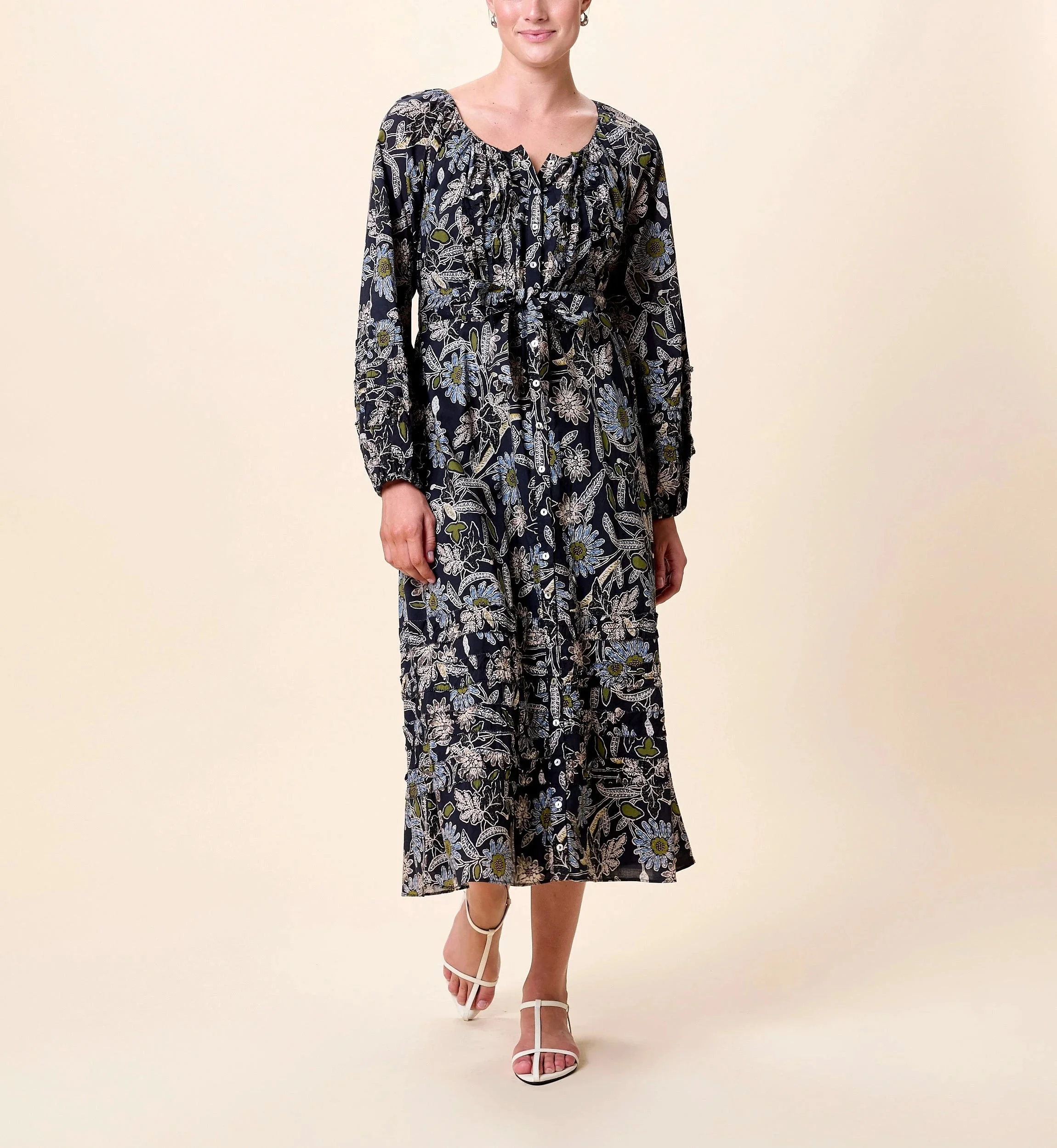 MELINDA MIDI DRESS | DARK MAGNOLIA - 1