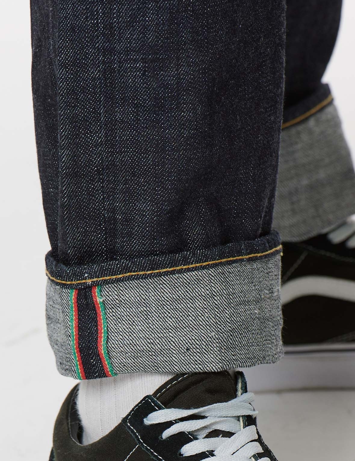 HANDPAINTED SEAGULL SLIM STRAIGHT FIT SELVEDGE DENIM JEANS #2010 - 8