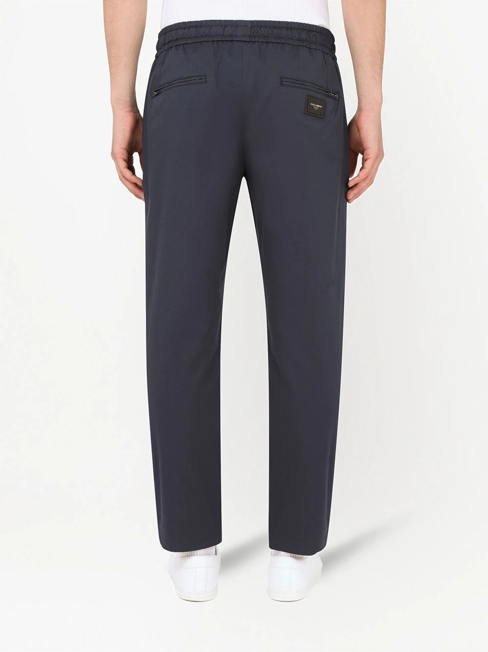 drawstring straight-leg trousers - 4