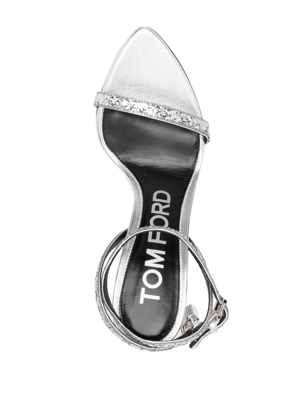 Padlock 110mm crystal-embellished sandals - 4