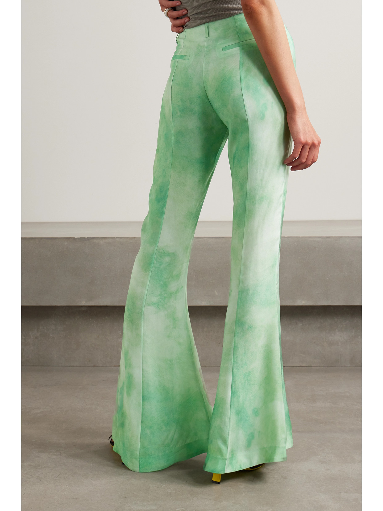 Flared Tie-dyed Twill Pants - 3