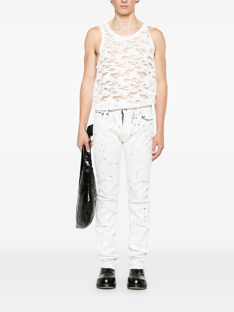 MM6 Maison Margiela cracked-effect jeans outlook