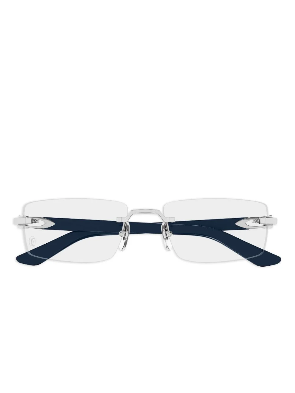 rectangle rimless glasses - 1