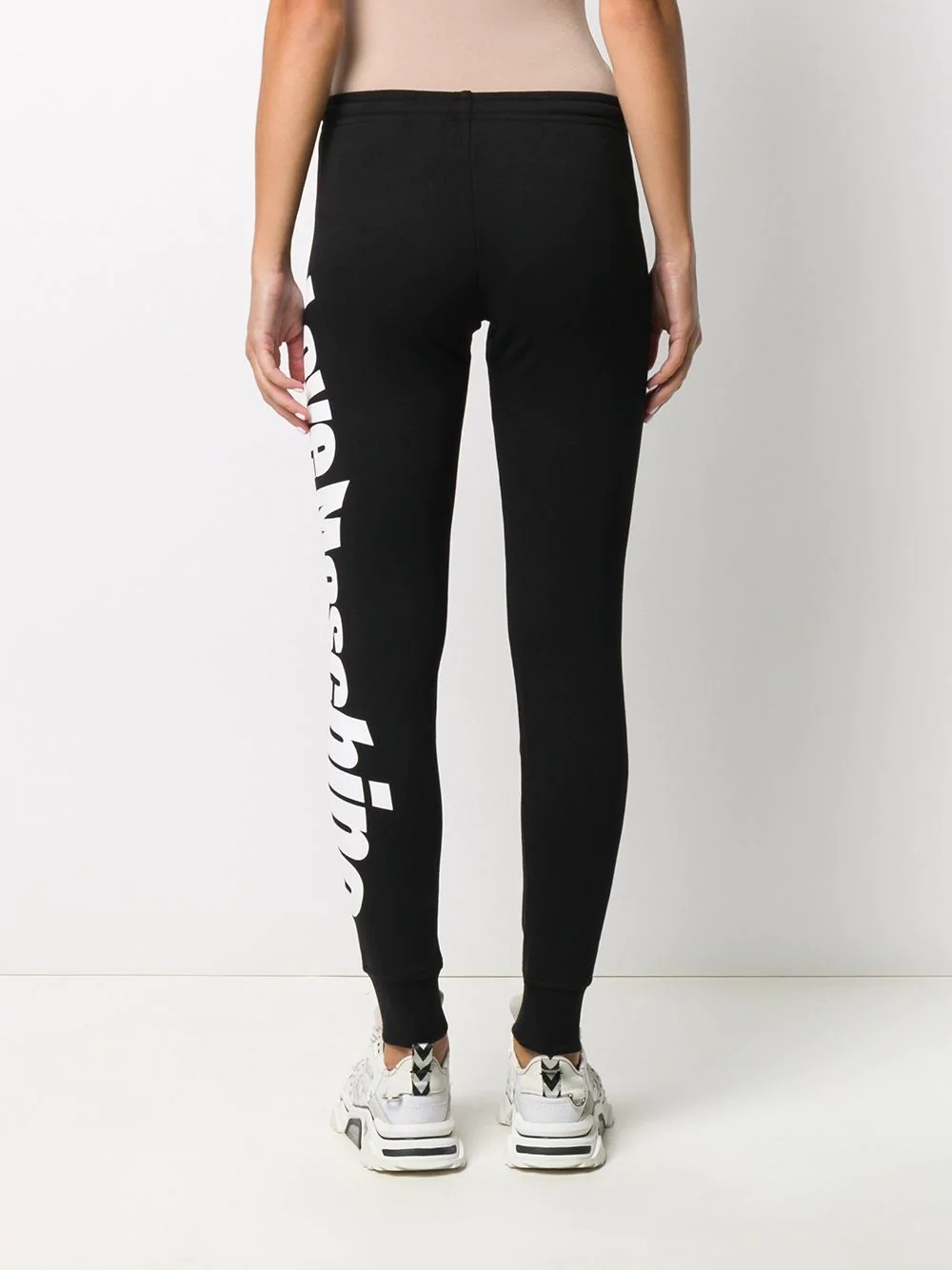 logo print cotton track pants - 4