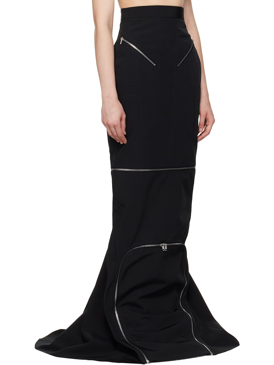 Black Hollywood Canvas Headon Maxi Skirt - 2