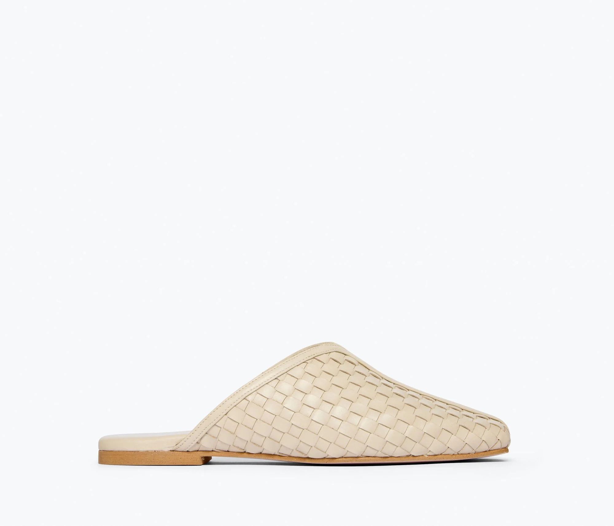 SAANVI WOVEN LEATHER SLIDE - 1