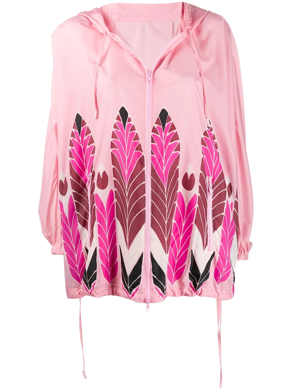 feather printed raincoat - 1