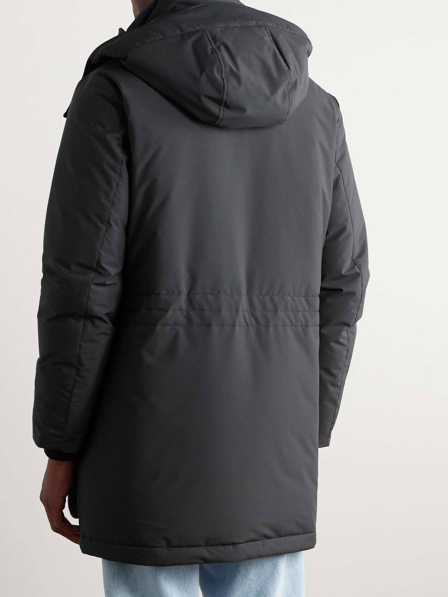 Quilted Padded Shell Hooded Down Jacket - 4