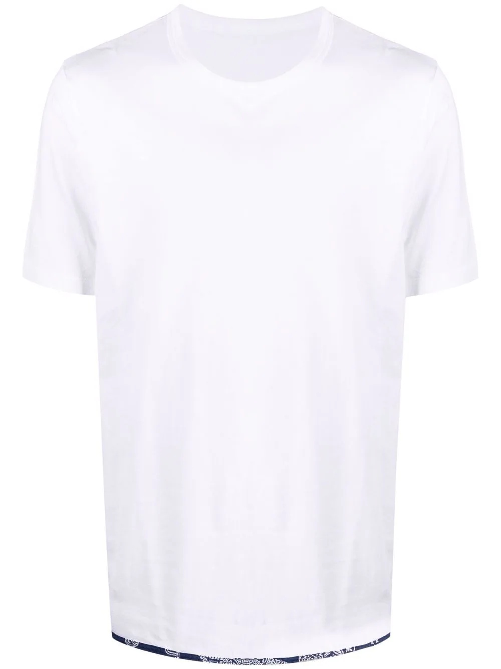 contrast-trim crew neck T-shirt - 1