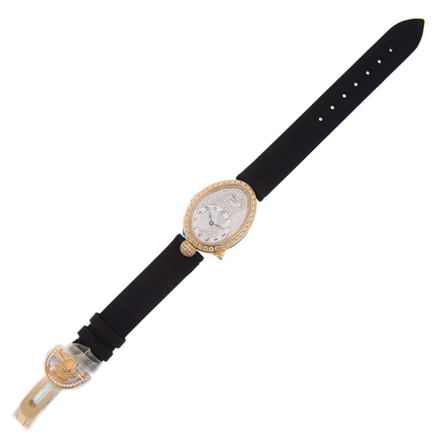 Breguet Reine de Naples Diamond Pave Dial Black Satin Ladies Watch 8928BA8D844DD0D - 3