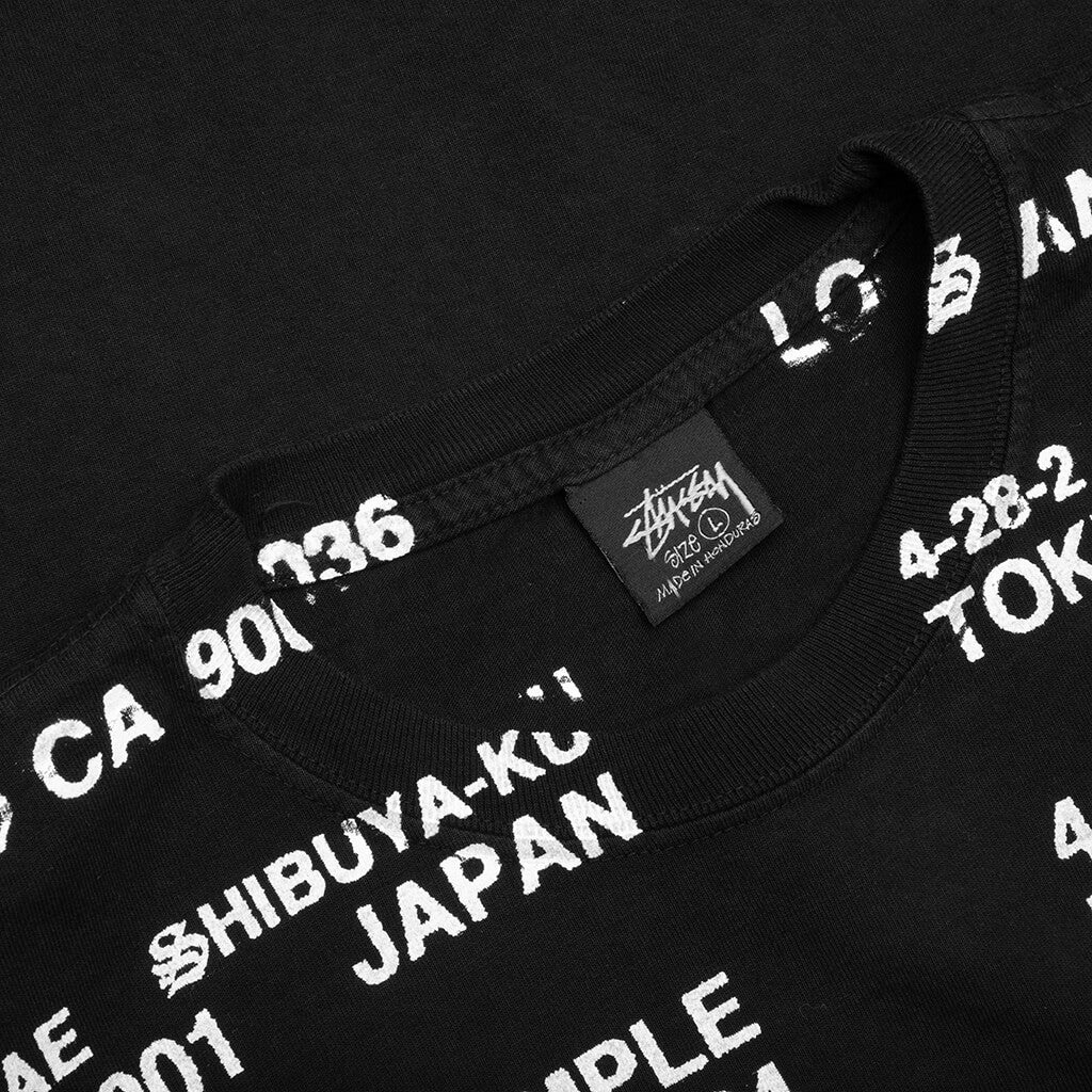 LOCATIONS PIGMENT DYED TEE - BLACK - 3