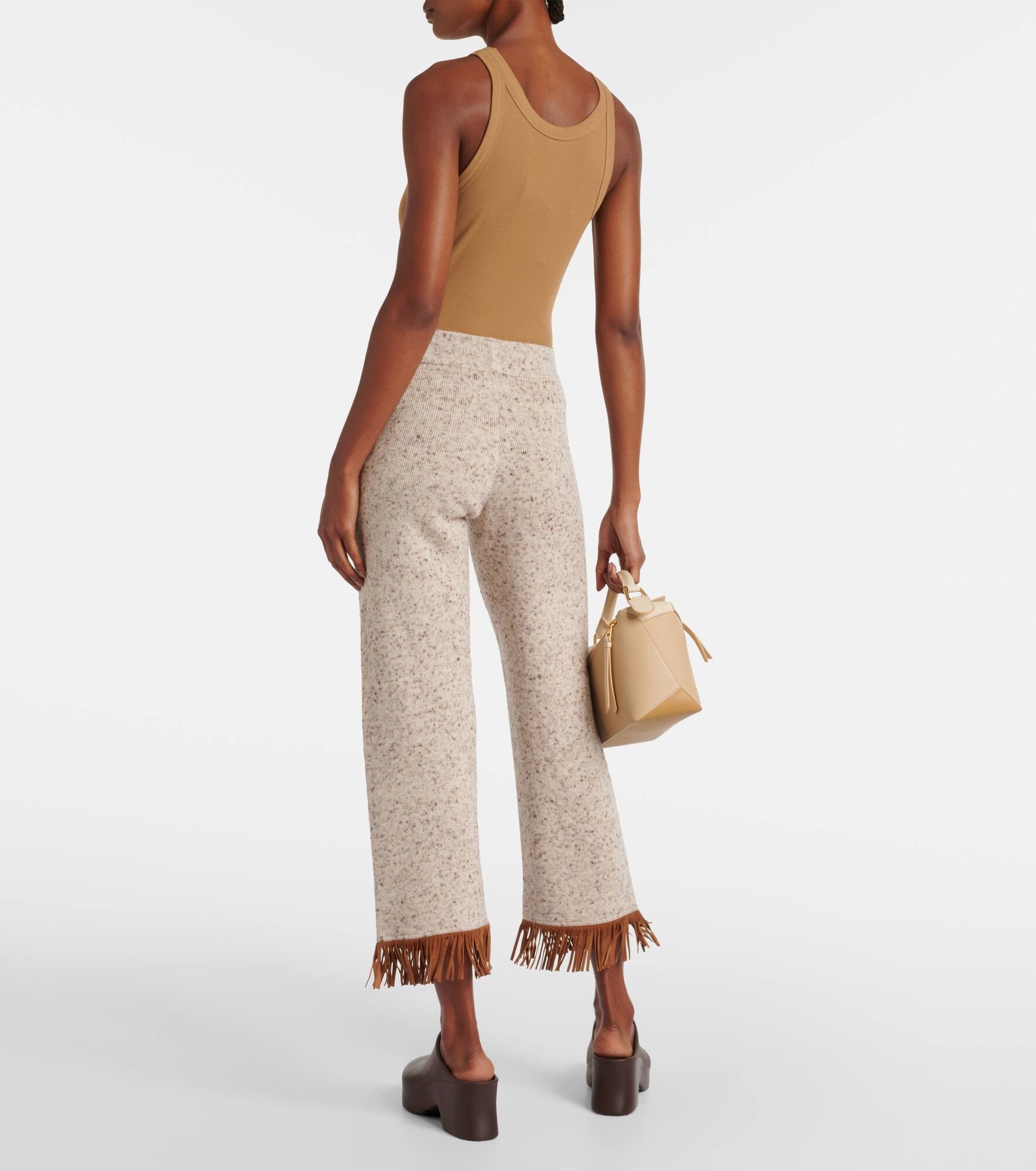 Dreamscape fringed wool-blend pants - 3