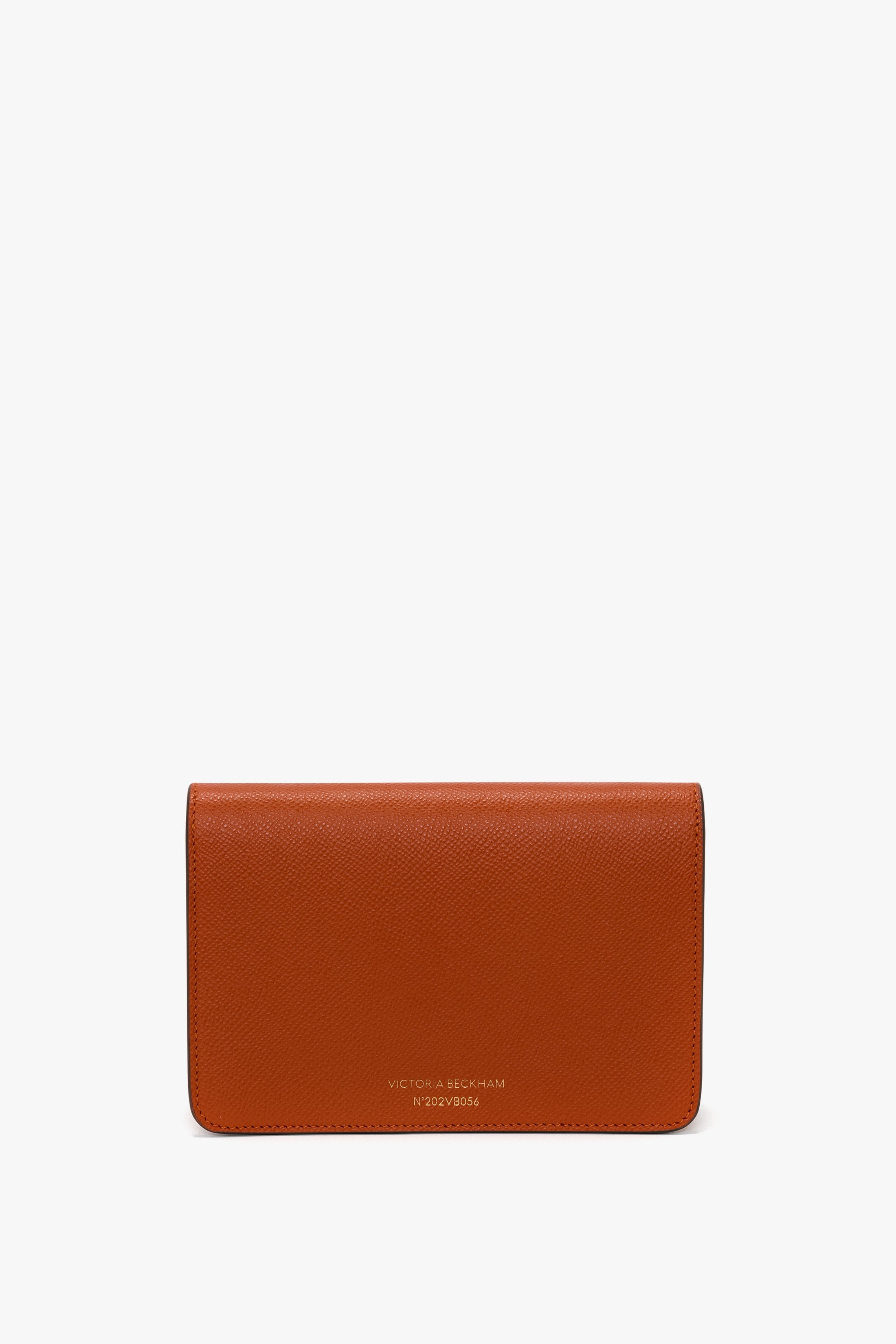 Nano Dorian Wristlet In Burnt Orange Grained Leather - 3
