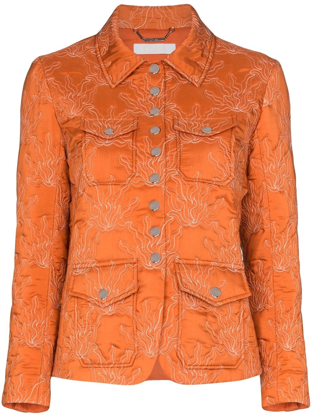 embroidered silk jacket - 1