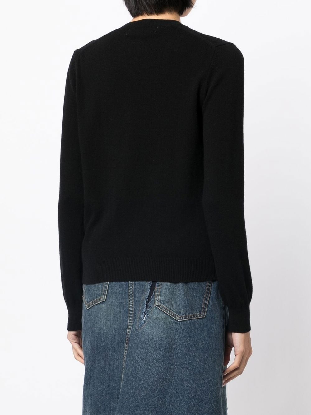 logo-patch cardigan - 4
