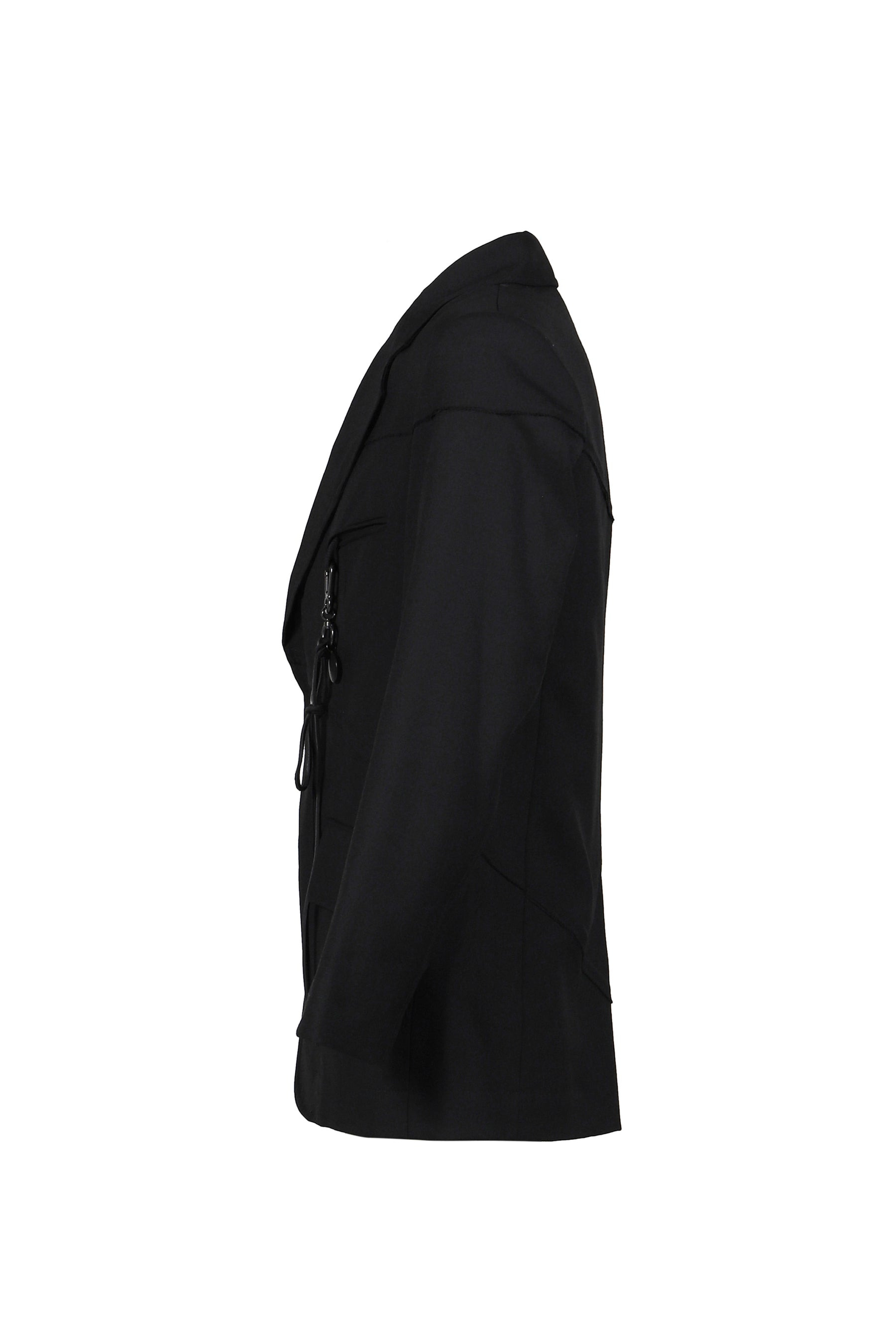 "SLASH" OVERSIZED BLAZER / BLK - 7