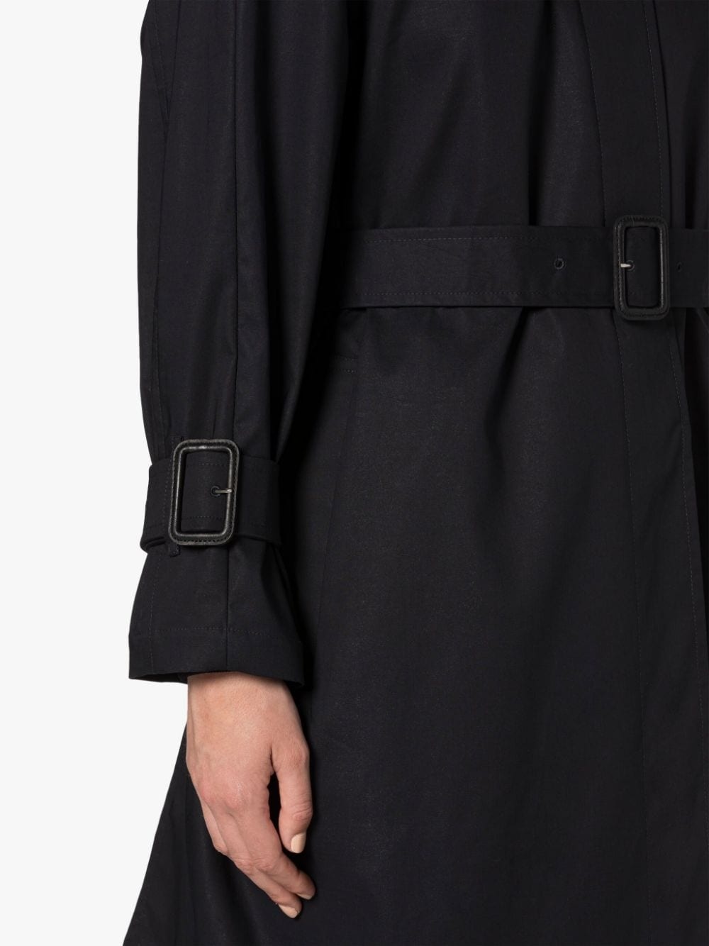 MAILI BLACK RAINTEC COTTON COAT - 5