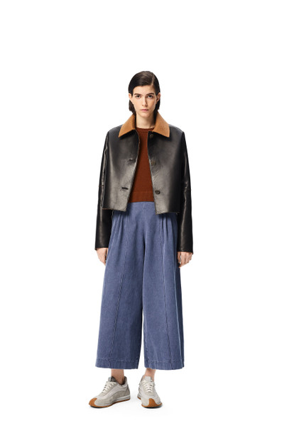 Loewe Bonded cropped jacket in nappa and wool outlook