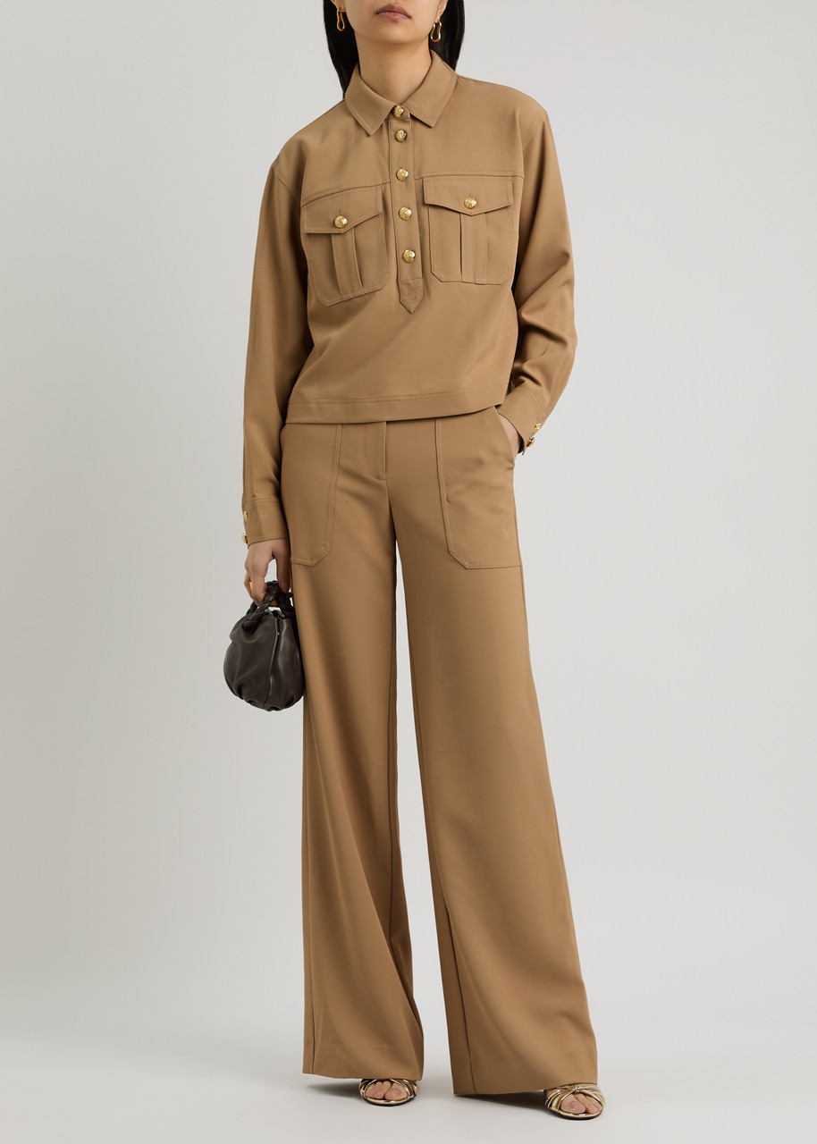 Veronica Beard Cole Straight-leg Twill Trousers - 4