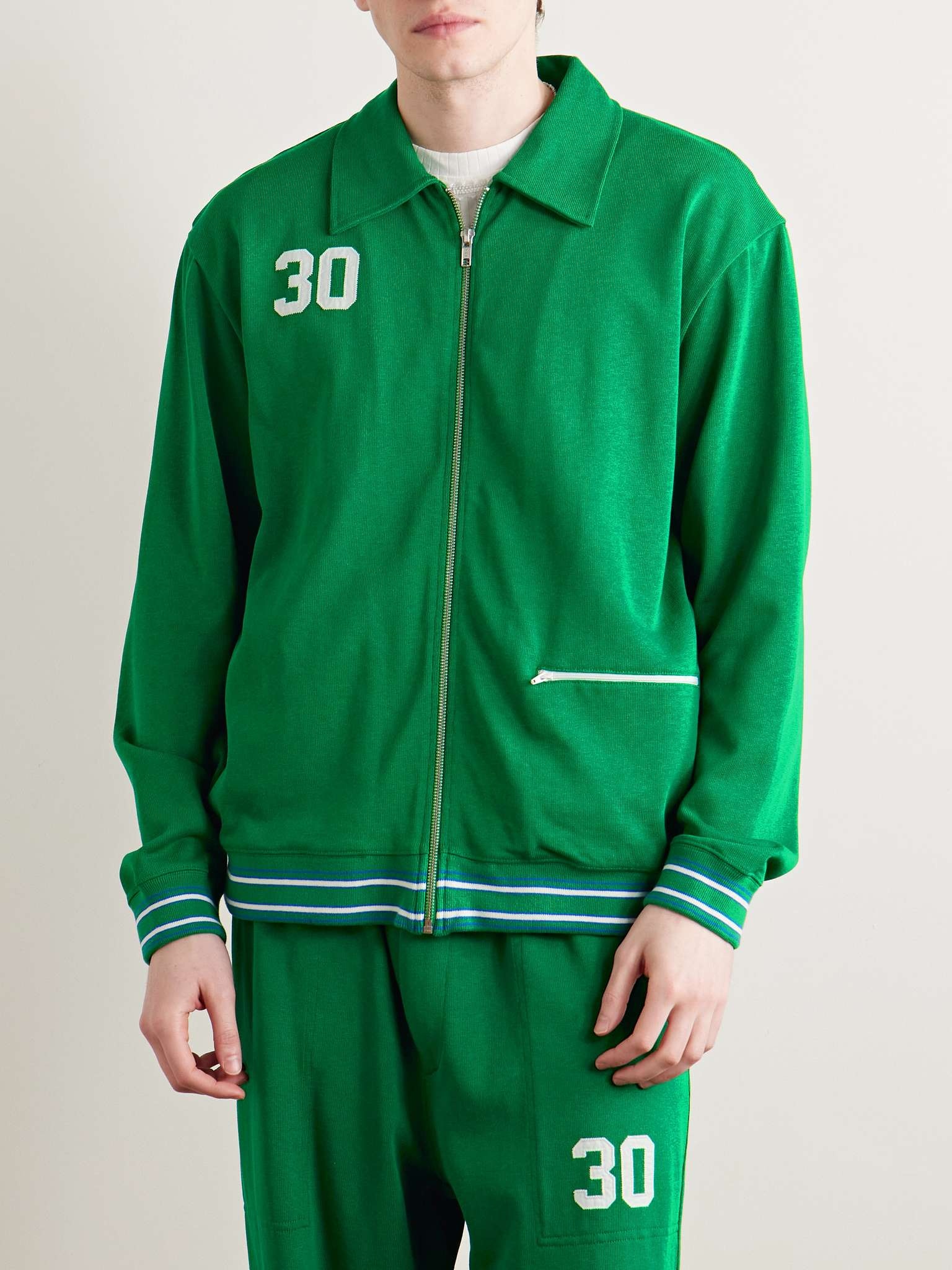 Rec. Sophomore Appliquéd Printed Cotton and Lyocell-Blend Track Jacket - 3