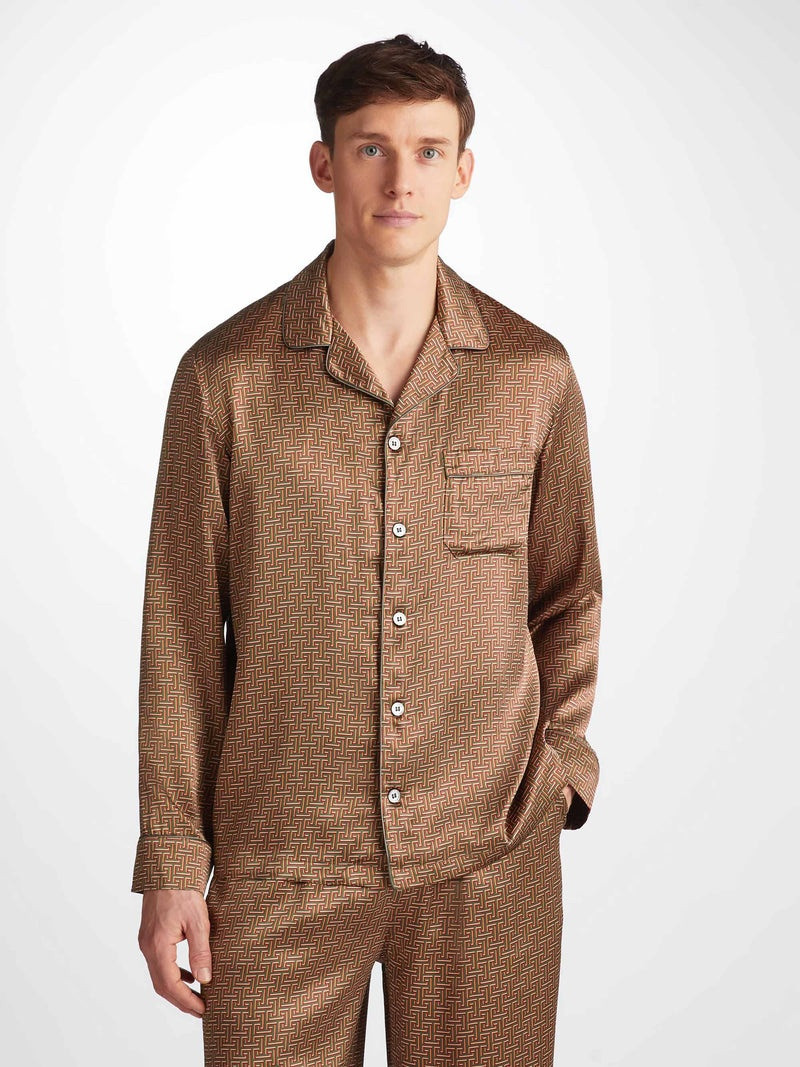 Men's Pajamas Brindisi 109 Silk Satin Green 6