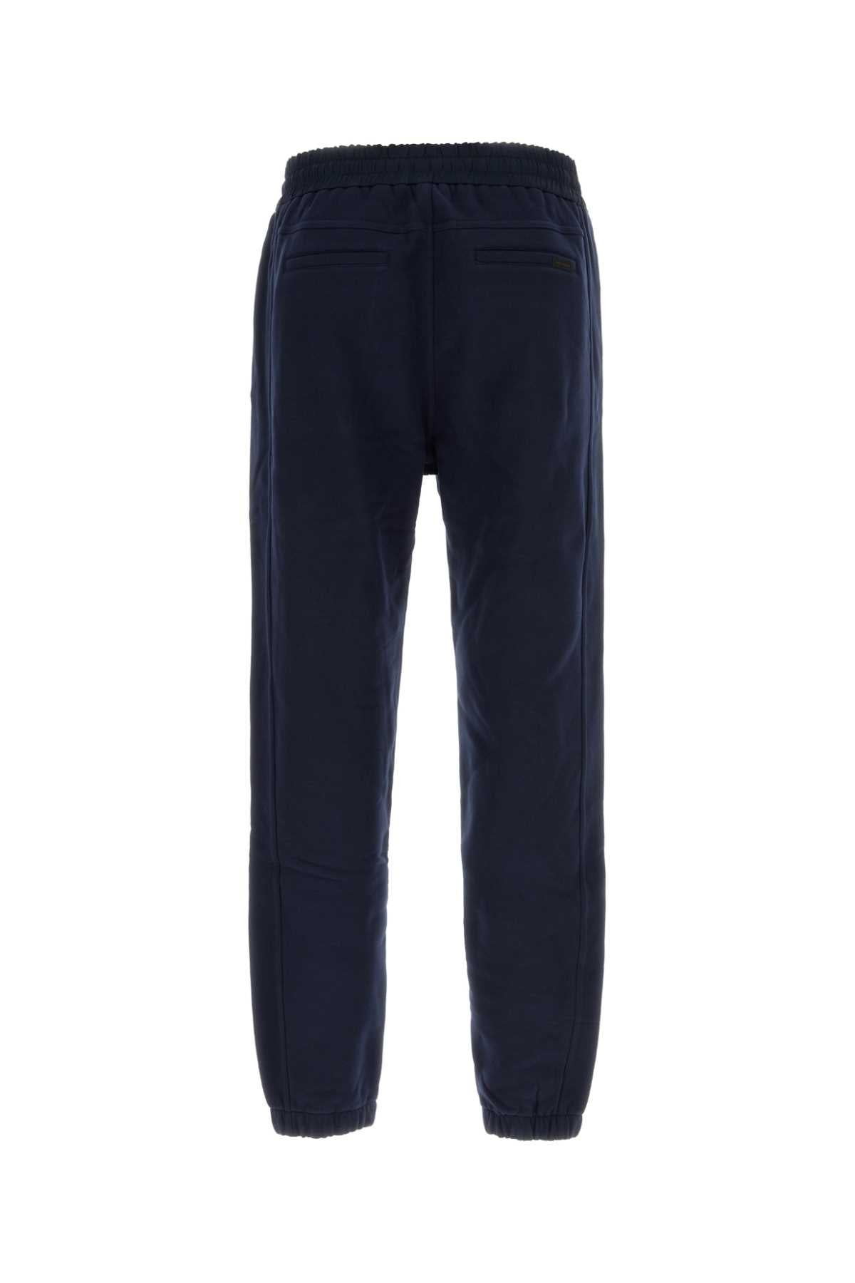 Saint Laurent Men Dark Blue Cotton Joggers - 2
