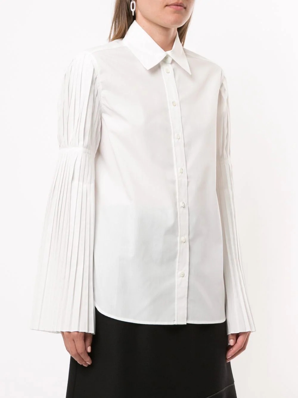 pleated sleeve shirt - 3