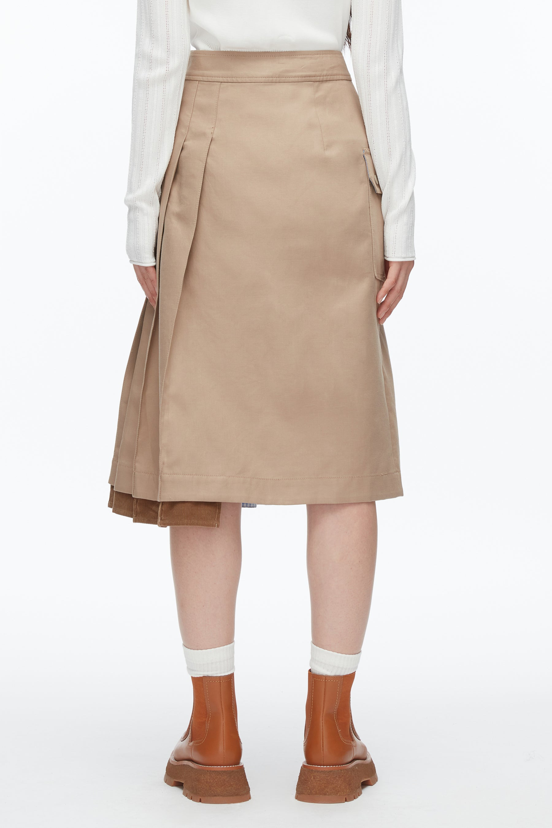Pleated Zip Utility Skirt - 5