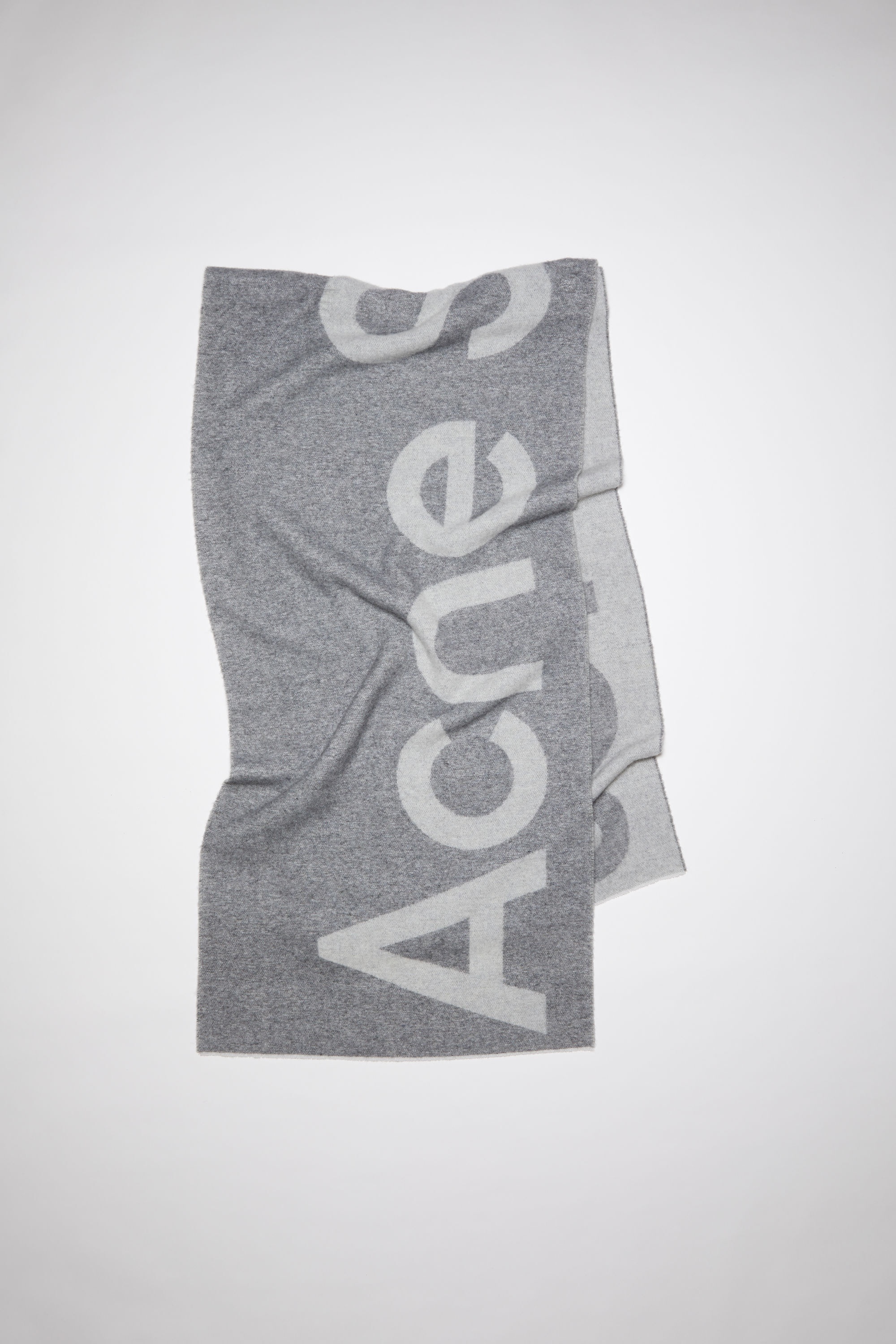 Logo Jacquard Scarf - Grey - 1