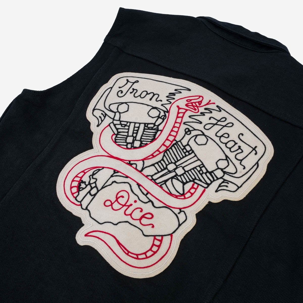 IHV-IHxDM-01 Iron Heart x DicE x Giulio Miglietta Collaboration 21oz Non-Fade Denim Type III Vest wi - 13