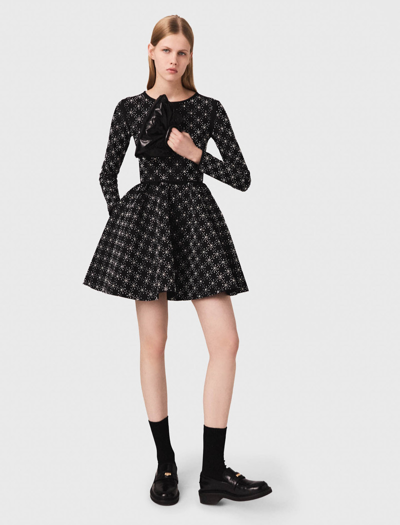 Pearl and rhinestone skater dress 6