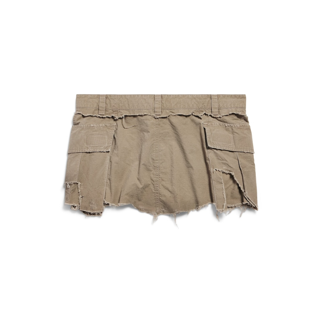Women's Cargo Mini Skirt in Dark Beige - 6
