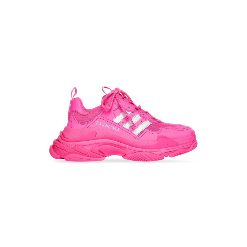 Women's Balenciaga / Adidas Triple S Sneaker in Neon Pink - 1