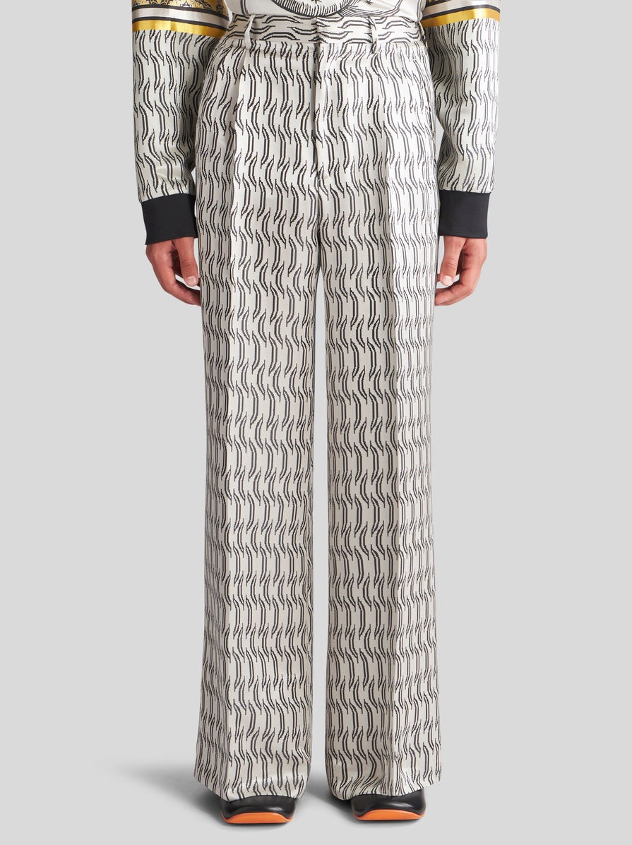 SILK JACQUARD TROUSERS - 3