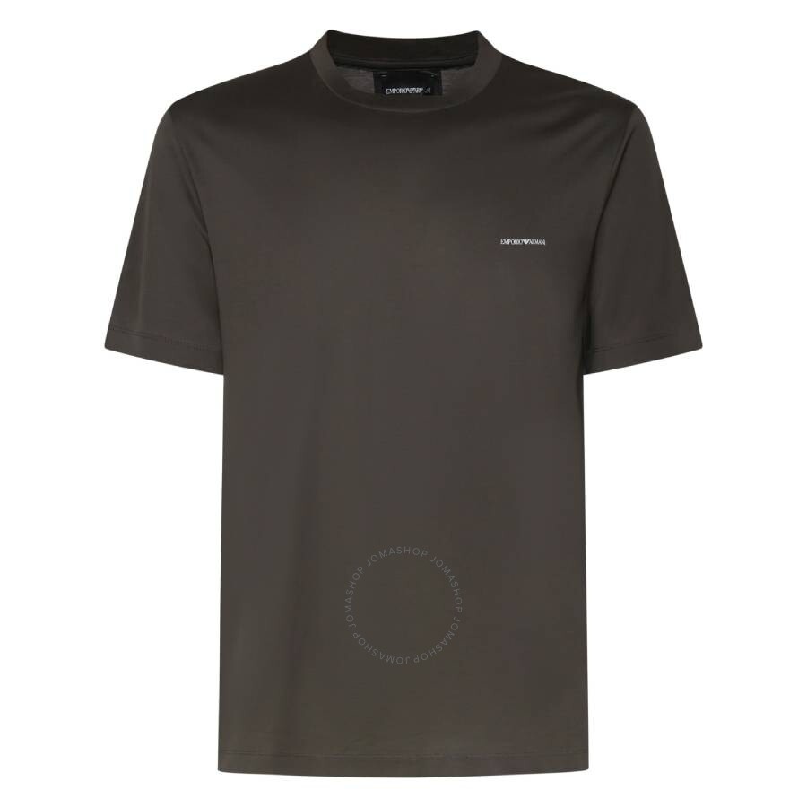 Emporio Armani Logo Print Lyocell-Blend T-Shirt - 1