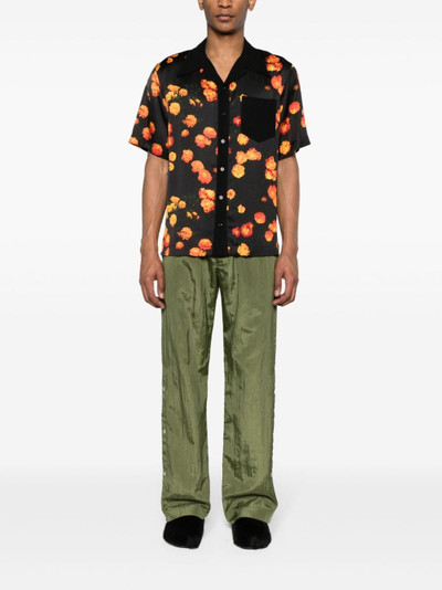 WALES BONNER Highlife floral-print satin shirt outlook