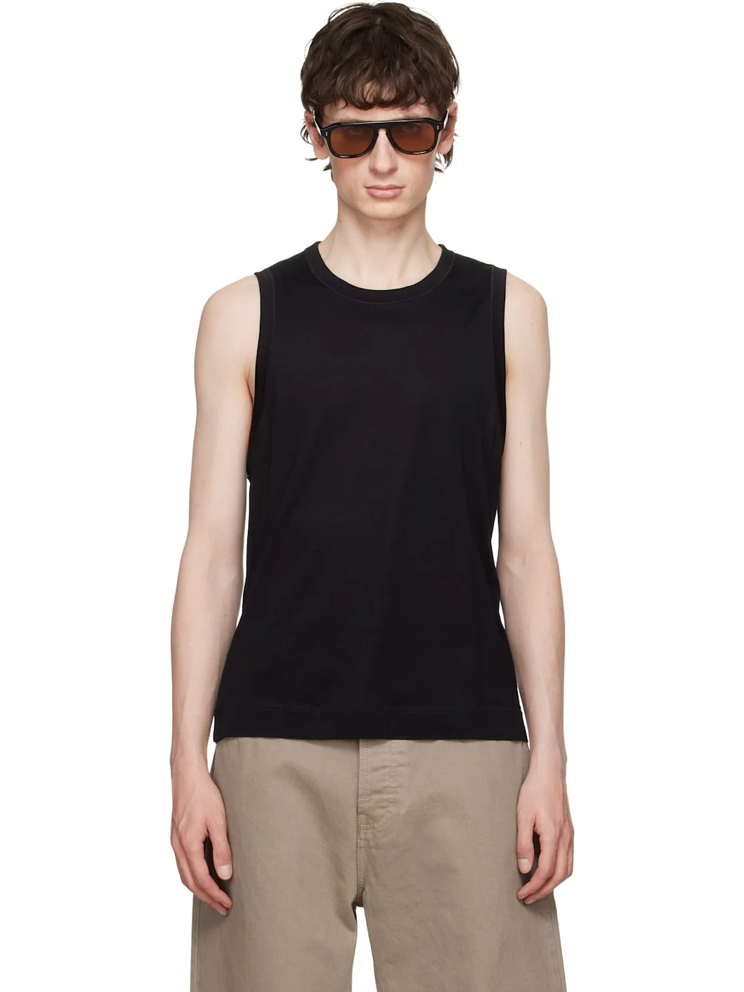 Black 'Ami de Coeur' Classic Fit Tank Top - 1