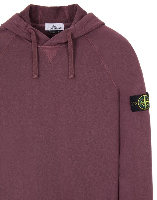 62160 MALFILE' FLEECE_ GARMENT DYED 'OLD' EFFECT DARK BURGUNDY - 3