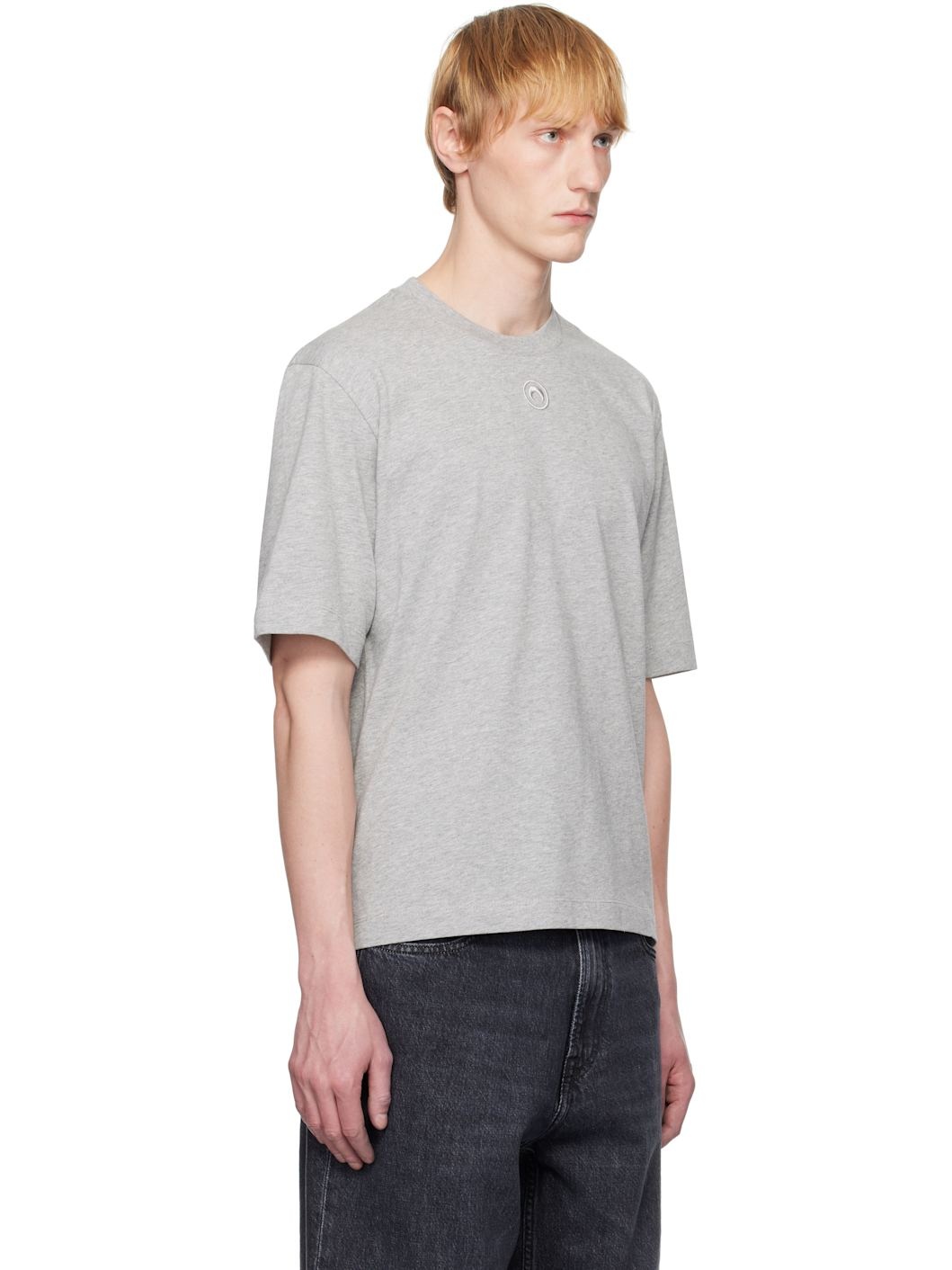 Gray Moon Logo Jersey Loose Fit T-shirt - 2