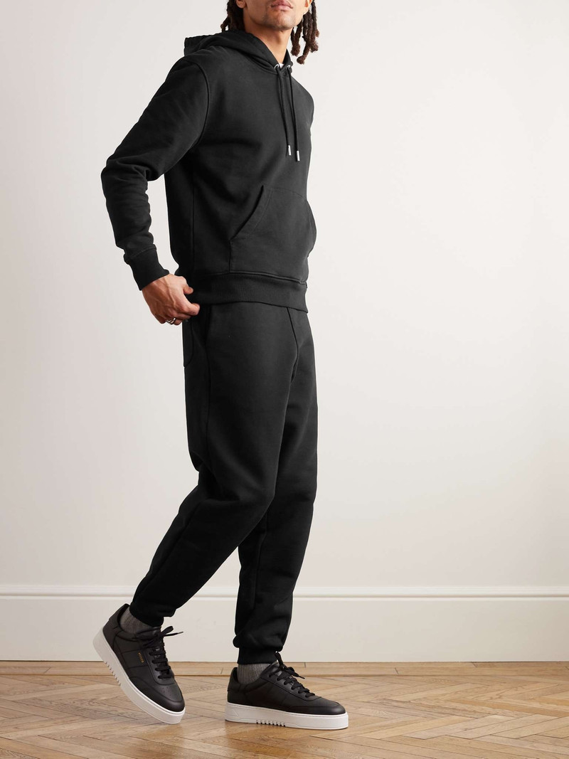 AMI Paris Tapered Logo-Embroidered Organic Cotton-Jersey Sweatpants outlook