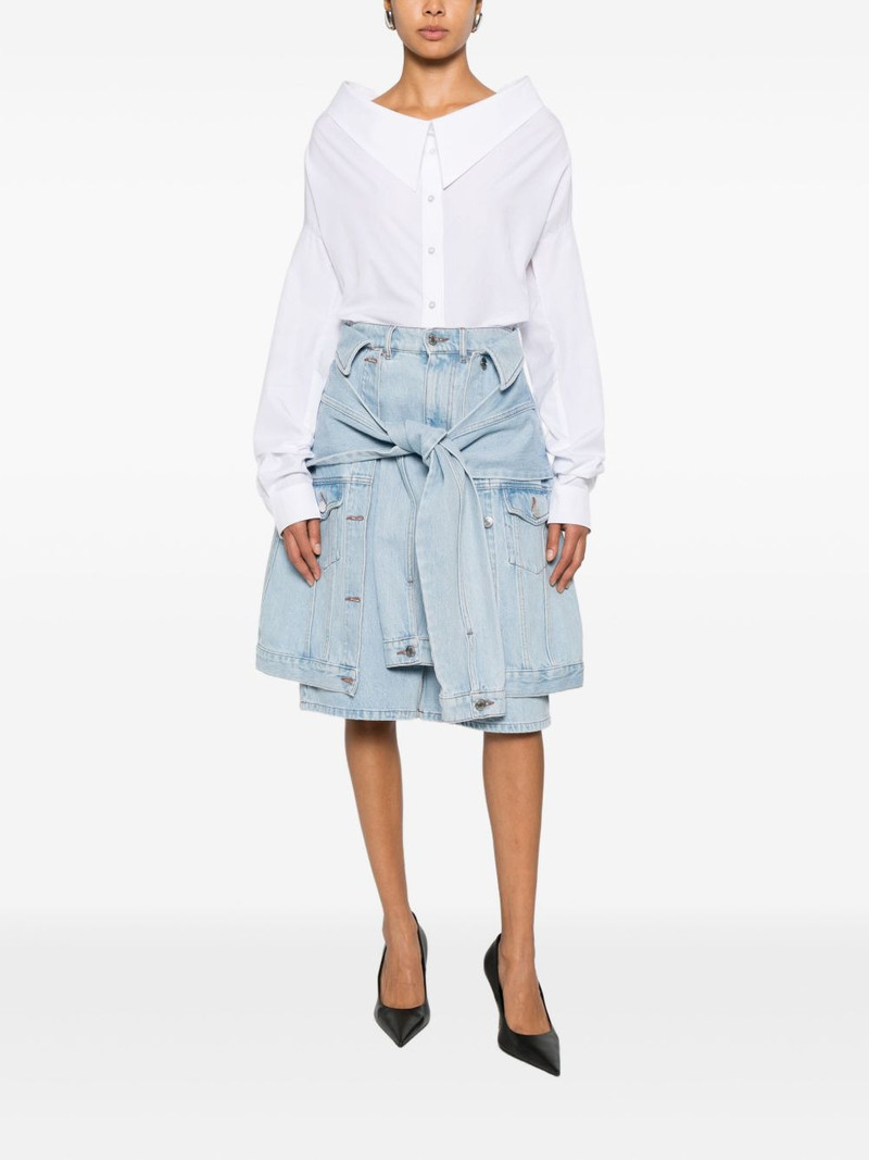 VIKTOR & ROLF bow drape denim shorts outlook