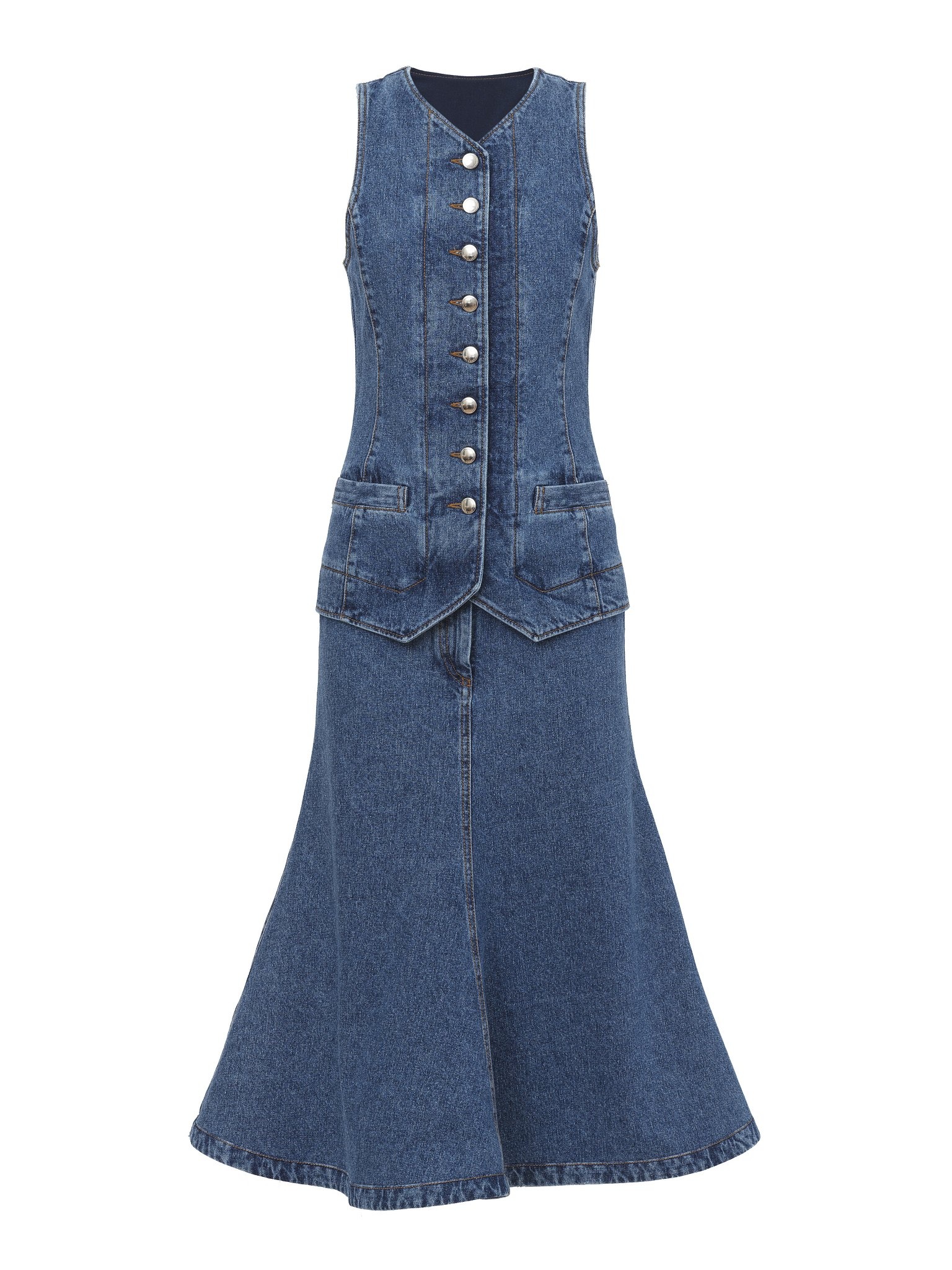 DENIM MIDI DRESS - 1