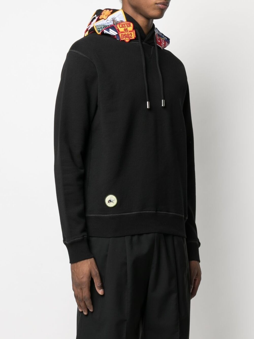 patch-detail drawstring hoodie - 3