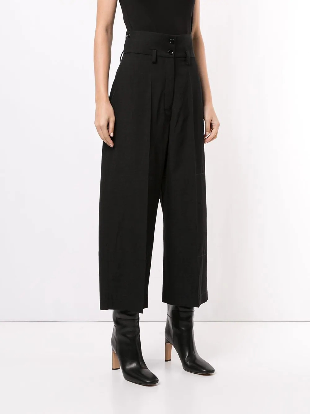 high-rise cropped trousers - 3